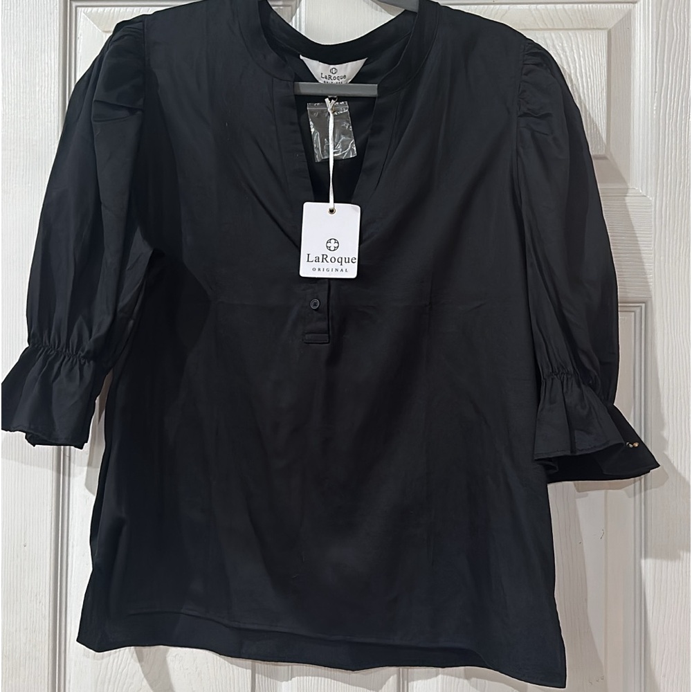 Larogue NWT black top short sleeve large